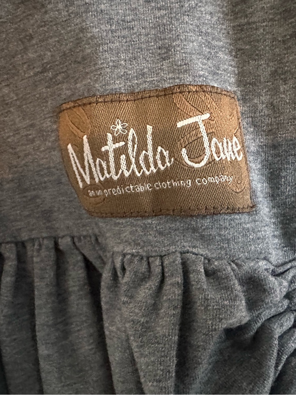 Matilda Jane Dark Gray Ruffle Hem Cropped Pants - Picture 9 of 10